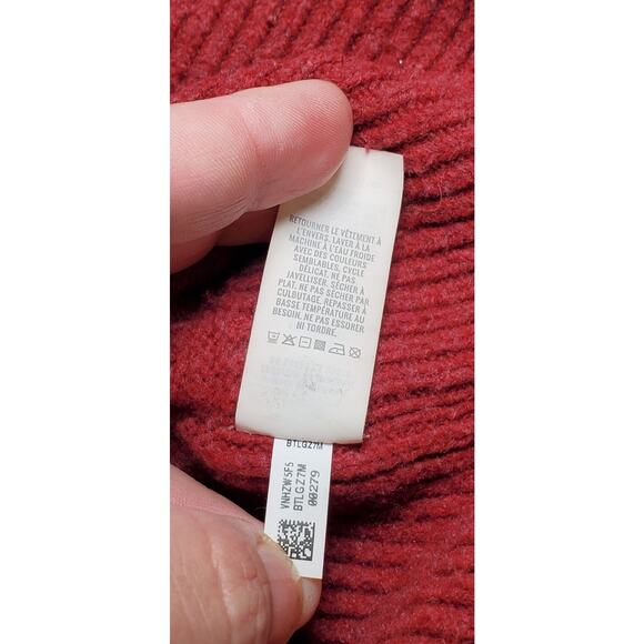 Aerie Oversized Size L Crewneck Sweatshirt Women’s Pullover Red Winter C14-12 - Picture 7 of 9